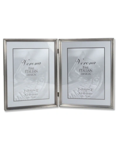 Shop Lawrence Frames Antique Pewter Hinged Double Picture Frame In Silver