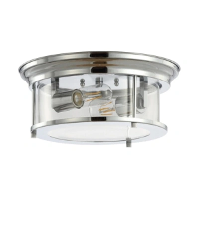 Jonathan Y Lauren 13.25" Led Flush Mount In Chrome