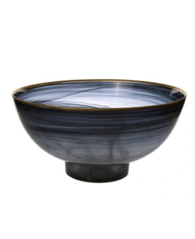 Shop Classic Touch 10.5" Black Alabaster Bowl With Base