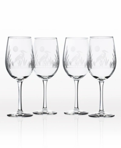 Shop Rolf Glass Heron White Wine 12oz- Set Of 4 Glasses