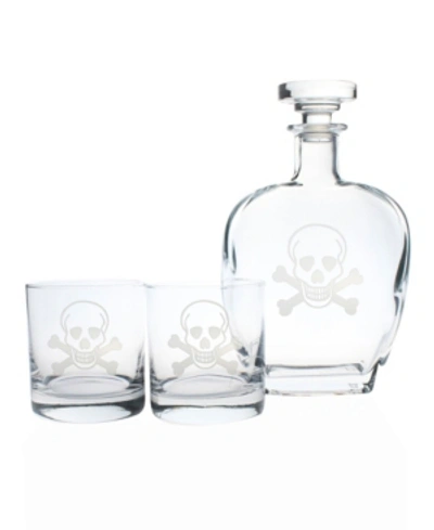 Shop Rolf Glass Skull And Cross Bones 3 Piece Gift Set In No Color