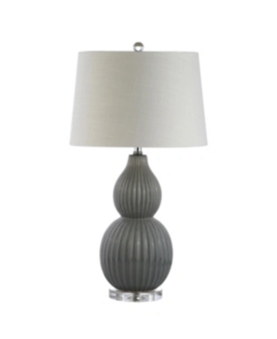 Shop Jonathan Y Thatcher Ceramic Led Table Lamp In Grey
