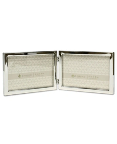 Lawrence Frames Hinged Double Silver Standard Metal Picture Frame In Silver