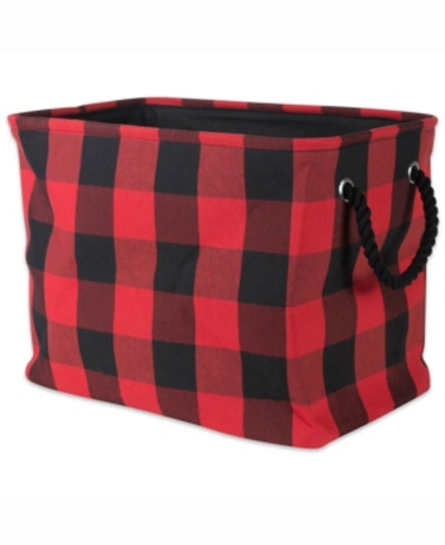 Shop Design Imports Storage Bin Buffalo Check, Rectangle In Red