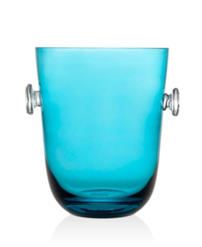 Shop Godinger Novo Rondo Sea Blue Champ Bucket In Aqua