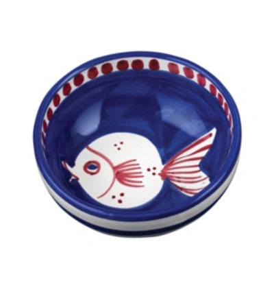 Vietri Pesce Olive Oil Bowl In Cobalt