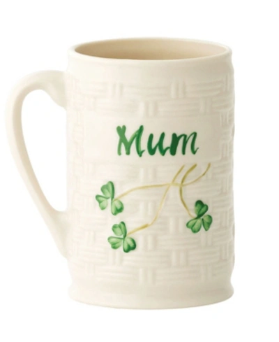 Shop Aynsley China Mum Shamrock Mug In Open White