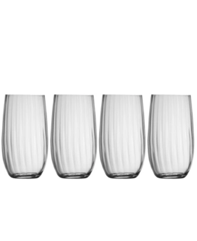 Shop Belleek Pottery Erne Hiball Glass Set Of 4 In Clear