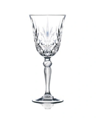 Shop Lorren Home Trends Melodia Crystal Wine Glass Set Of 6 In Clear