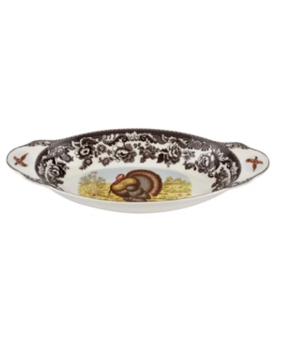 Spode Woodland Turkey Bread Tray In Brown