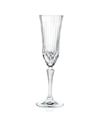 Lorren Home Trends Rcr Adagio Crystal Champagne Glass - Set Of 6 In Clear