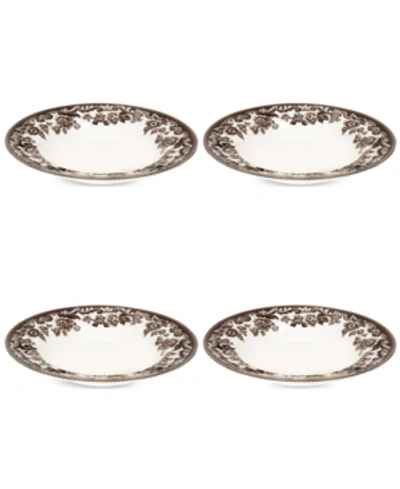 Spode Delamere Soup Plates, Set Of 4 In Brown