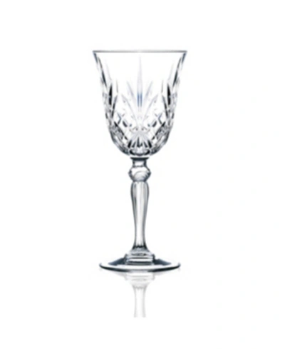 Lorren Home Trends Melodia Crystal Water Glass - Set Of 6 In Clear