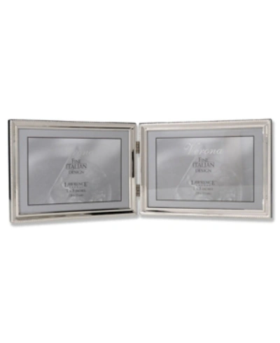 Lawrence Frames Polished Silver Plate Hinged Double Horizontal In Silver