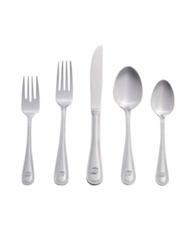 Shop Riverridge Home Riverridge Beaded 46 Piece Monogrammed Flatware Set In Silver