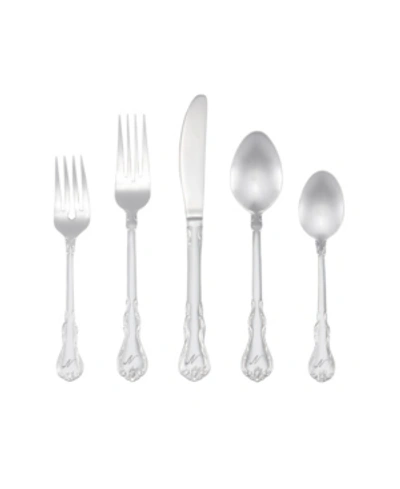 Shop Riverridge Home Riverridge Bouquet 46 Piece Monogrammed Flatware Set In Silver