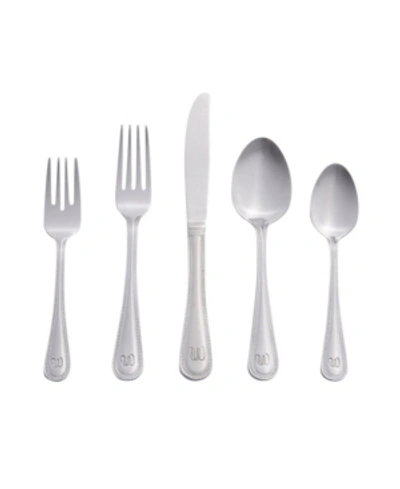 Shop Riverridge Home Riverridge Beaded 46 Piece Monogrammed Flatware Set In Silver