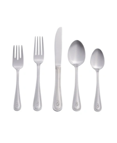 Shop Riverridge Home Riverridge Beaded 46 Piece Monogrammed Flatware Set In Silver