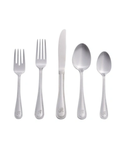 Shop Riverridge Home Riverridge Beaded 46 Piece Monogrammed Flatware Set In Silver