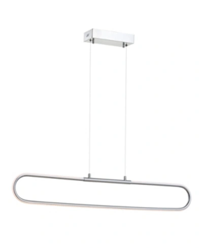 Shop Jonathan Y Ned 39" Dimmable Adjustable Integrated Led Metal Linear Pendant In Chrome