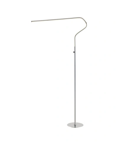 Jonathan Y Julian 65.25" Integrated Led Metal Floor Lamp In Chrome