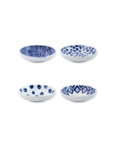 Vietri Santorini Assorted Condiment Bowls - Set Of 4 In Blue