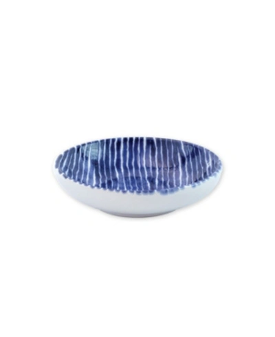 Shop Vietri Santorini Stripe Condiment Bowl In Blue