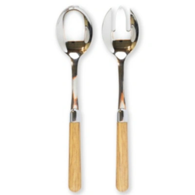 Shop Vietri Albero Salad Server Set In Oak