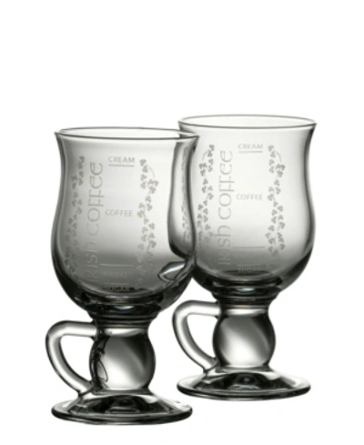 Shop Belleek Pottery Irish Coffee Glass Pair In Clear