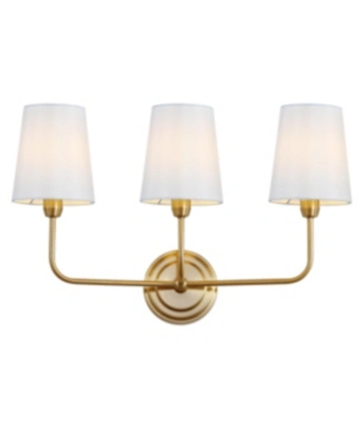 Shop Safavieh Sawyer Three Light Wall Sconce In Brass