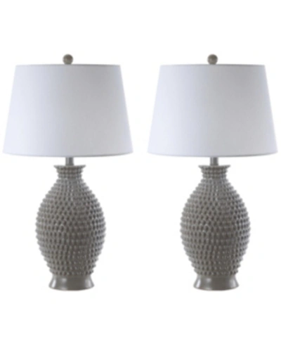 Shop Safavieh Rosten Set Of 2 Table Lamp In Grey