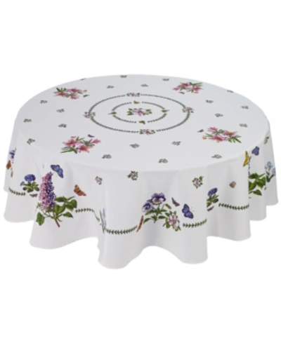 Avanti Portmeirion Botanic Garden 70" Round Tablecloth In Ivory