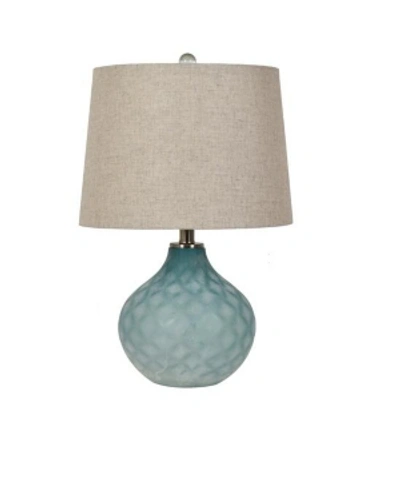 Shop Crestview 22" Glass Table Lamp In Blue