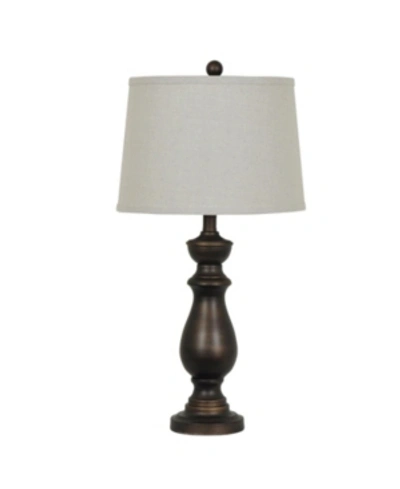 Shop Crestview 27.5" Metal Table Lamp In Brown