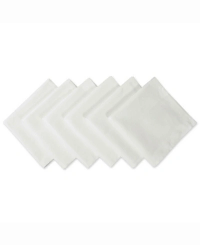 Shop Design Imports Polyester Napkin, Set Of 6 In White