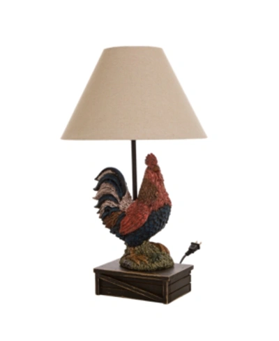Shop Glitzhome Polyresin Rooster Table Lamp In Multi