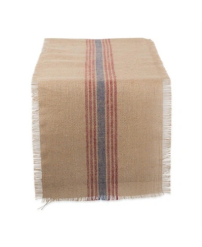 Shop Design Imports Burlap Table Runner 14" X 72" In Multi