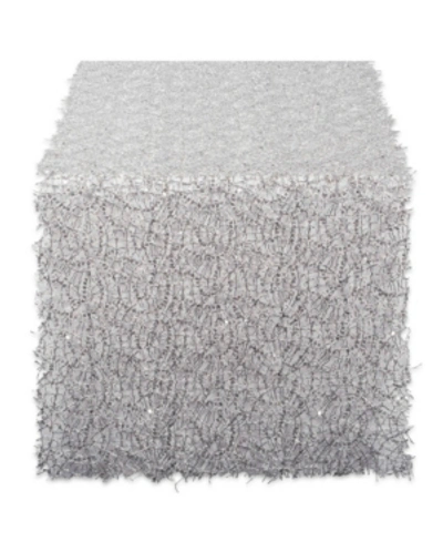 Shop Design Imports Sequin Mesh Table Runner Roll 16" X 10' In Silver