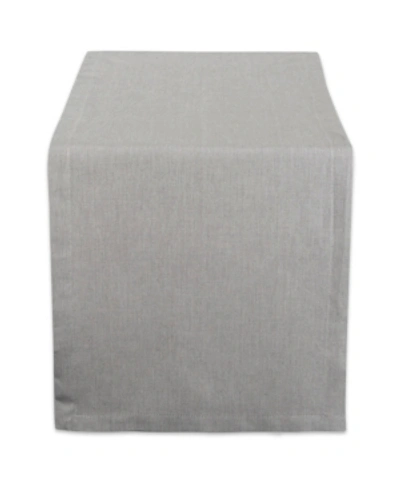 Shop Design Imports Solid Chambray Table Runner 14" X 72" In Grey