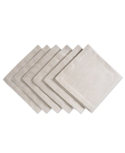 Shop Design Imports Solid Chambray Napkin, Set Of 6 In Natural