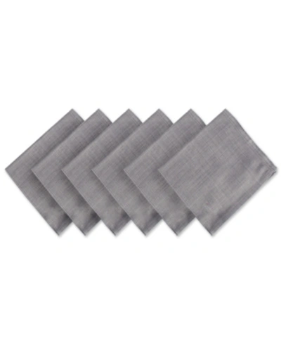 Design Imports Variegated Napkin, Set Of 6 In Grey
