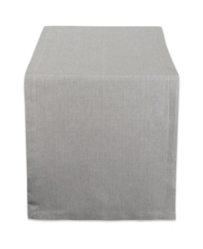 Shop Design Imports Solid Chambray Table Runner 14" X 108" In Grey