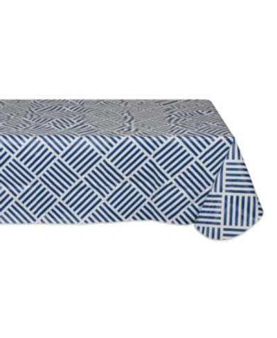 Shop Design Imports Tablecloth 60" X 102 In Navy