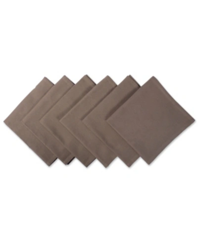 Design Imports Napkin, Set Of 6 In Brown