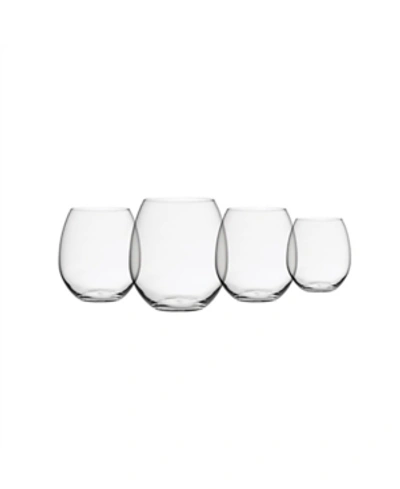 Oenophilia Clear Stemless Drinkware, Set Of 4