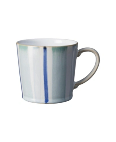 Shop Denby Blue Stripe Painted Large Mug In Multi Colored And Hand Painted