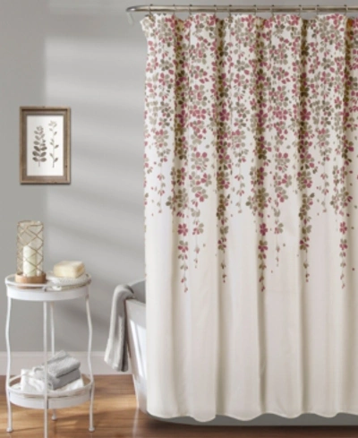 Shop Lush Decor Weeping Flower 72"x 72" Shower Curtain In Purple
