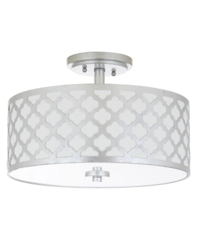 Shop Safavieh Kora Quatrefoil 3 Light 15"d Gold Flush Mount In Silver