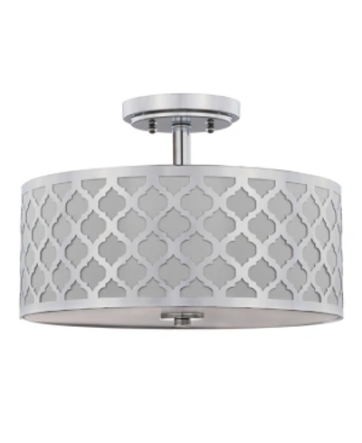 Shop Safavieh Kora Quatrefoil 3 Light 15"d Gold Flush Mount In Chrome