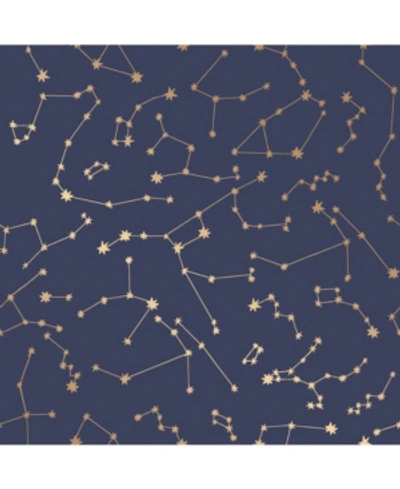 Tempaper Constellations Peel And Stick Wallpaper In Navy